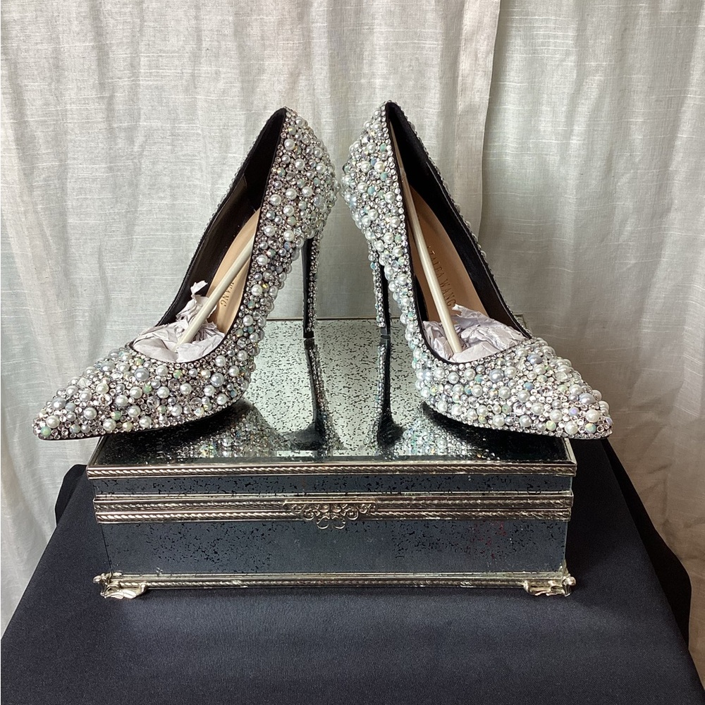 Azalea Wang Diamond&Pearls stiletto heels; Size: 10 - Picture 5 of 7